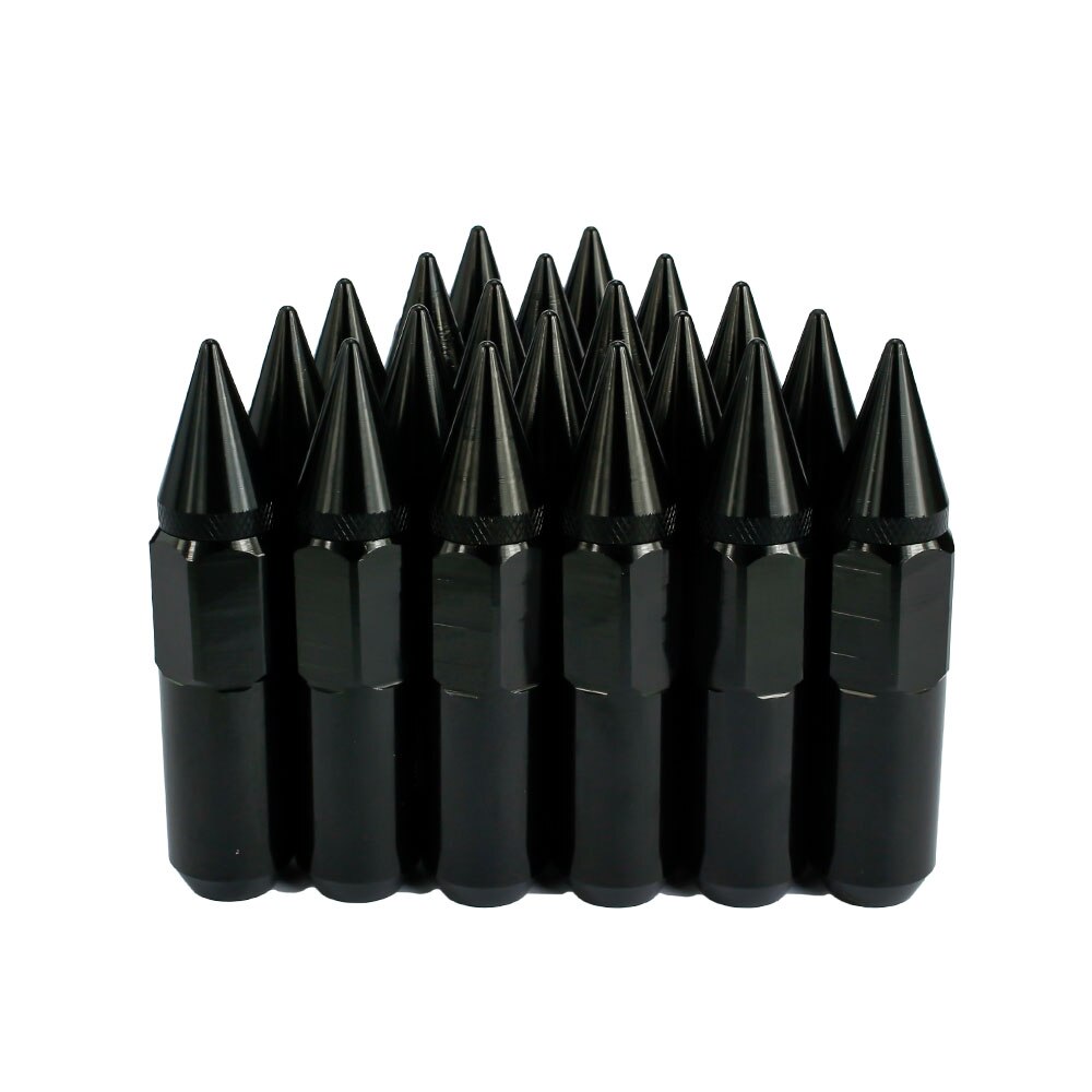 20pcs Spiked Wheel Lug Nuts M12x1.5 Aluminum Cone Seat Extended Tuner