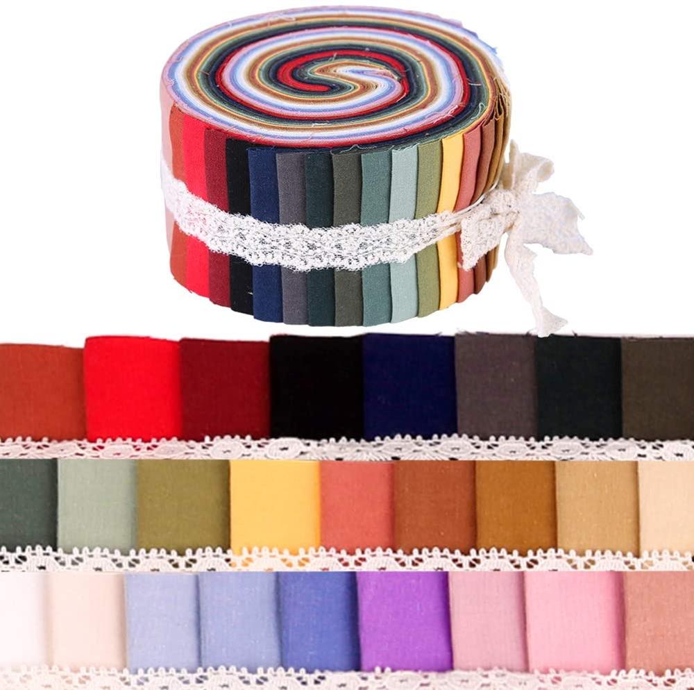 /Scrapbook 40 Uds Jelly Roll tela... enrolladas acolchado de tejido de algodón tiras de artesanía de Patchwork algodón acolchado tela: DGJ-2