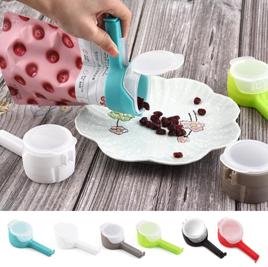 Kitchen Food Snacks Storage Sealing Clip Home Portable Travel Packing Lock Bag Sealer Plastic Clips Sealed Bags Accessories