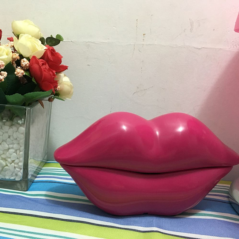 Lips Telephone Novelty Red, Pink, Rose Red Mouth Lip Shaped Phone Landline Desk Corded Phone for Home Hotel Office Decoration