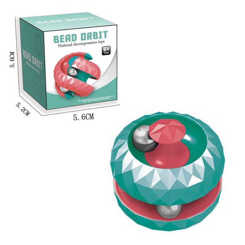 Stress Relief Cube Rotierenden Marmor Track Metall Perle Orbit Fingertip Unendlichkeit Spinner Entlasten Zappeln Flipper Puzzle Spielzeug für Kinder