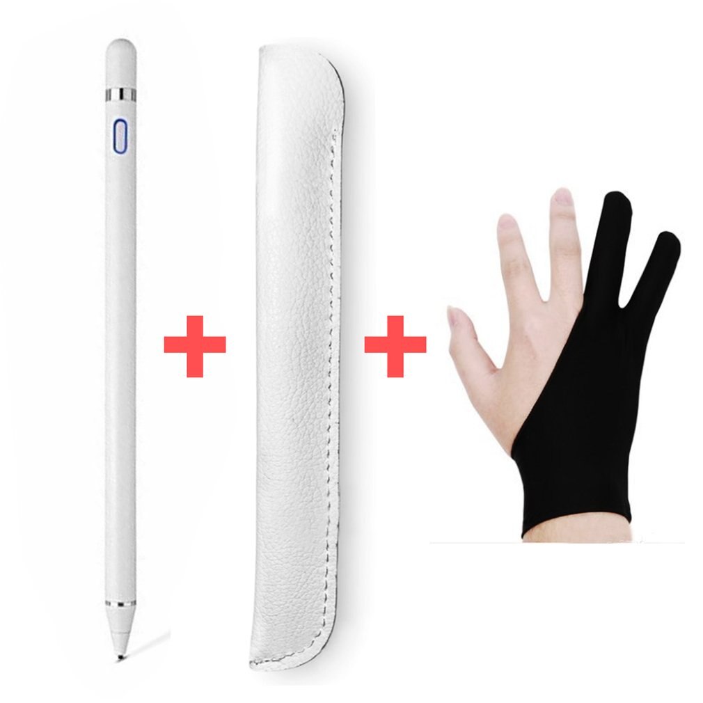 Capacitive Stylus Pen - 1.6mm Fine Tip - 8-10 Hour Battery - for Tablets & Phones: White
