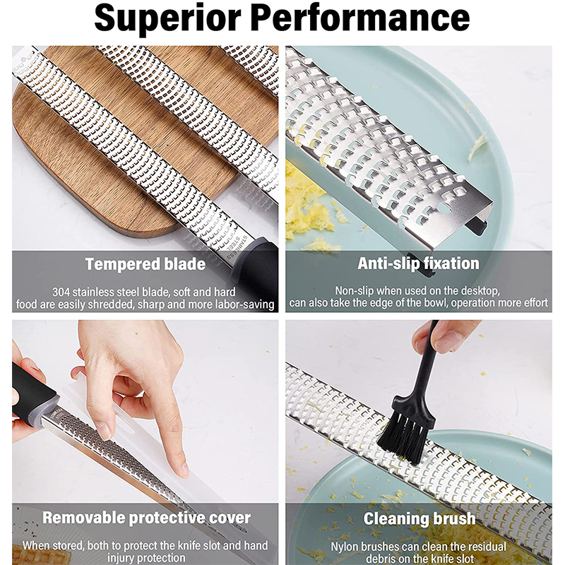 Stainless Steel Lemon Zester Fruit Peeler Cheese Zester Sharp Vegetable Cheese Shavings Planer for Parmesan Cheese Ginger Nutmeg