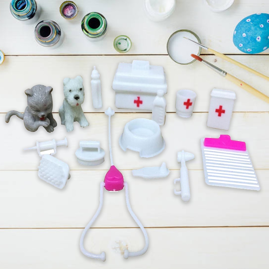 Simulation læge legetøj dukke enhed hospital tilbehør børn børn rolleleg sygeplejerske legetøj