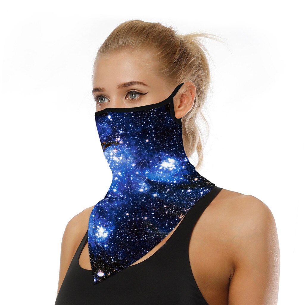 25# Outdoor Print Seamless Magic Scarf Ear Hook Sports Scarf Neck Tube Face Dust Riding Bandana Uv Protection Neck Gaiter: E