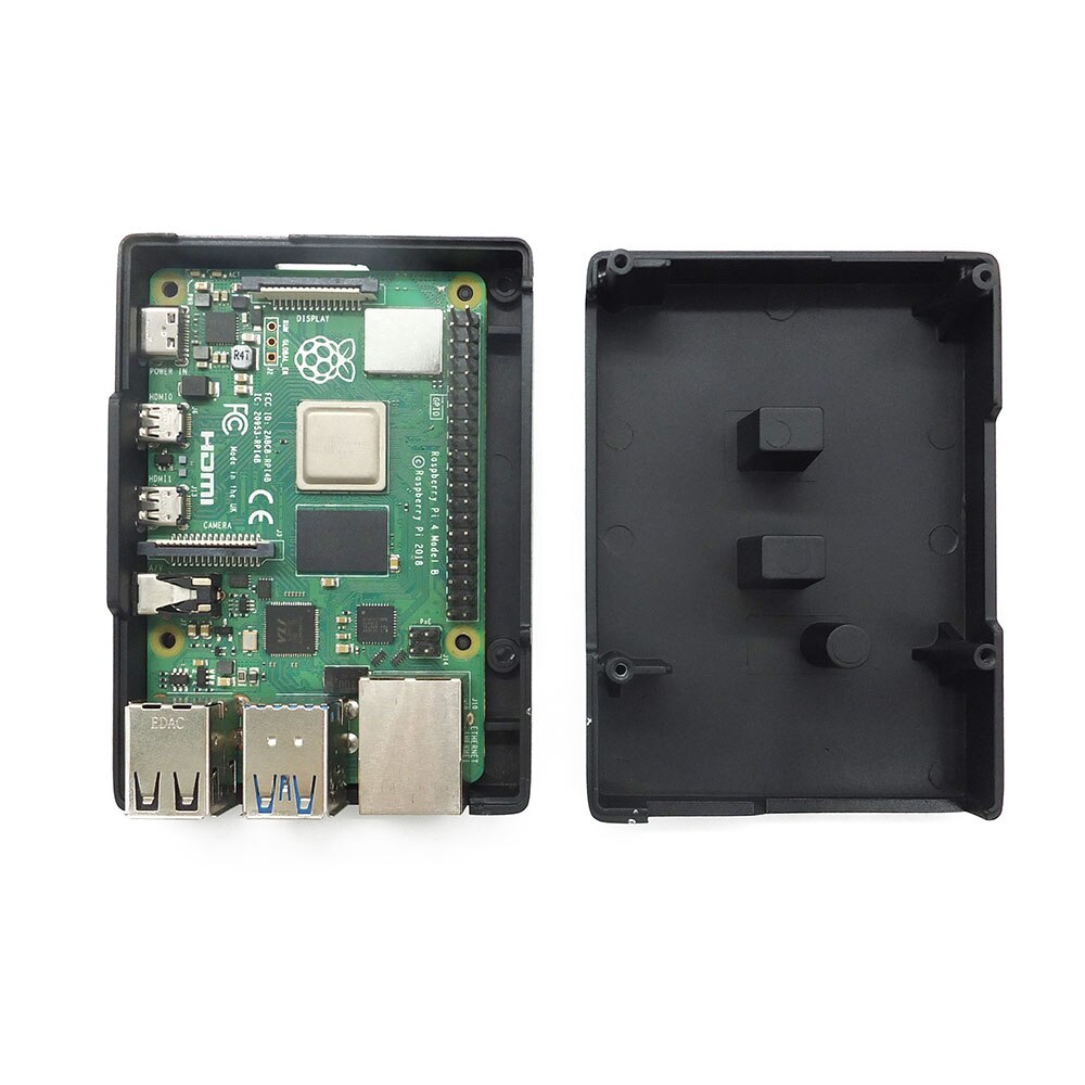 Raspberry Pi 4 Model B Aluminium Zwart Zilver Case Rpi 4B 3B Metalen Behuizing Zilveren Box Voor Raspberry Pi 3B/3B +/4B