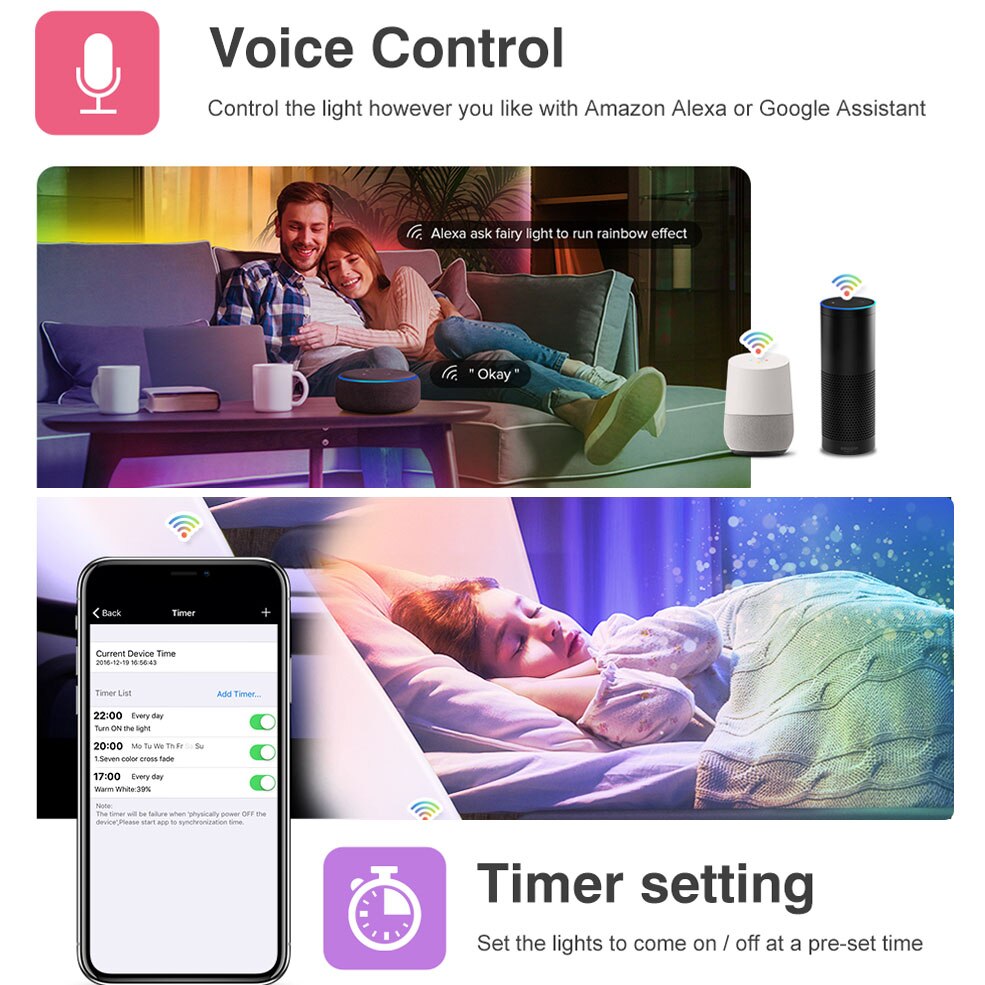 5-24V Wifi Smart Pixel Led Controller Für WS2812b WS2811 Streifen Musik Voice Control Arbeit Mit Google Assistent/Alexa, 2 ausgang
