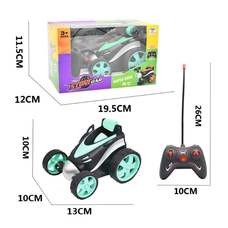 Electric Wireless Remote Control Car Tumbling Stunt Dump Truck Toy ABS Plastic Personality Cool Wireless Birthday: Light Blue