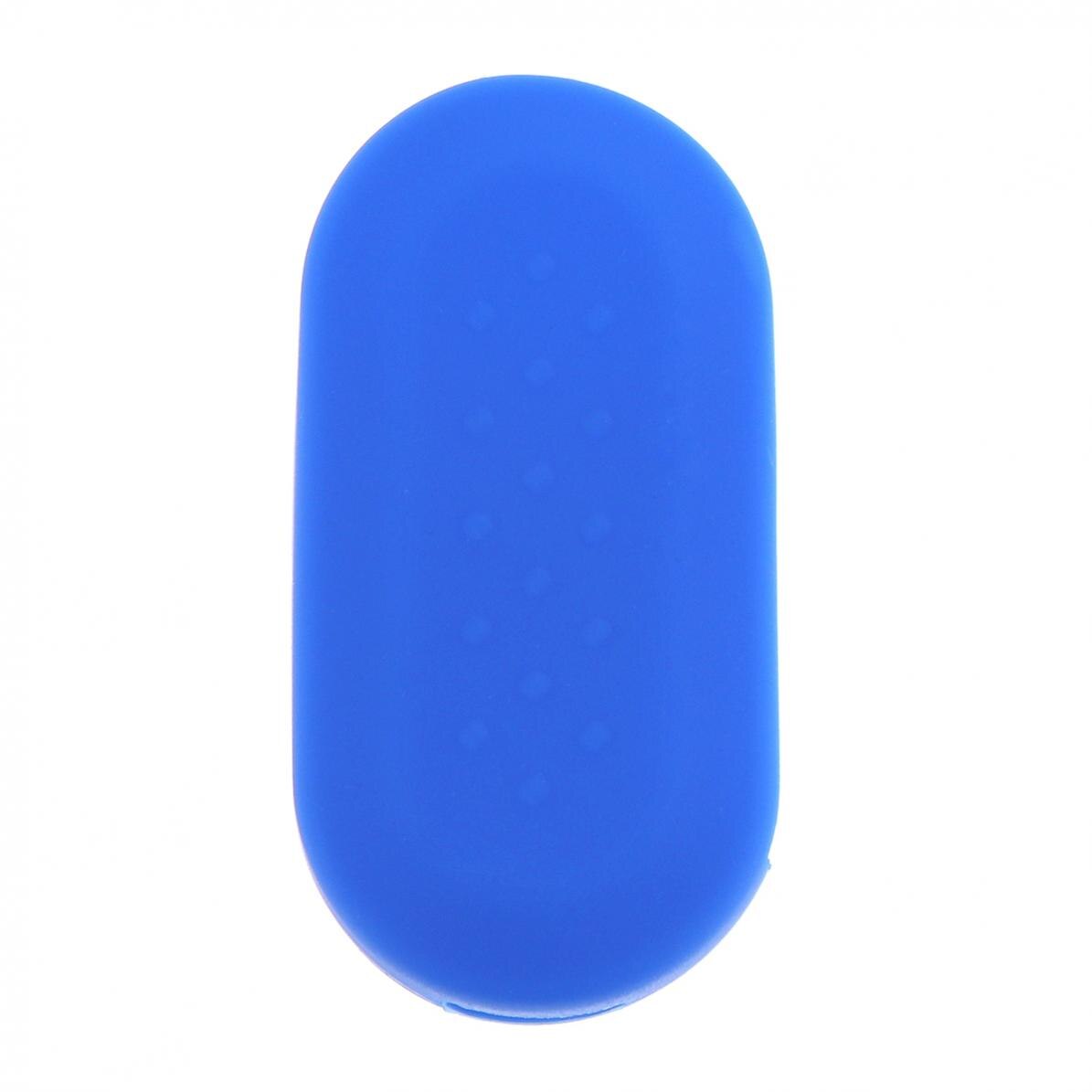 1 pc housses de clé de voiture universelles 6 couleurs 3 boutons en silicone vert pliable noir rouge bleu étui à clé adapté aux voitures fiat 500