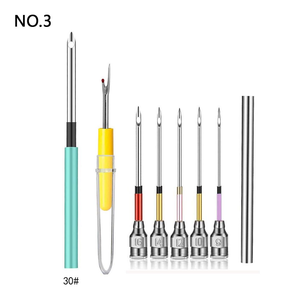 Metal broderi punch nåle sæt med søm ripper håndlavede nålepunktsæt korssting håndværk forsyninger: Nr. .3