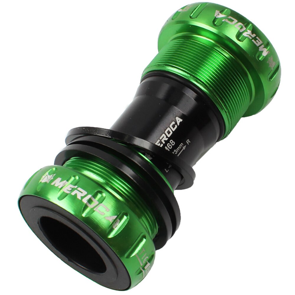 MEROCA Mountain Bike Bottom Bracket BB68mm-73mm Aluminum Alloy CNC Bearing Bottom Bracket IXF MTB Crank Bottom Bracket: Green
