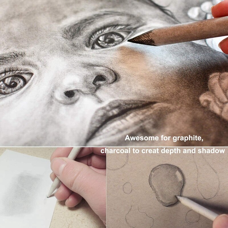 Stump Set Art Blender with Sketch Sandpaper Sharpener Pencil Extension Tool Drawing Rubber s Drawing Tool Set