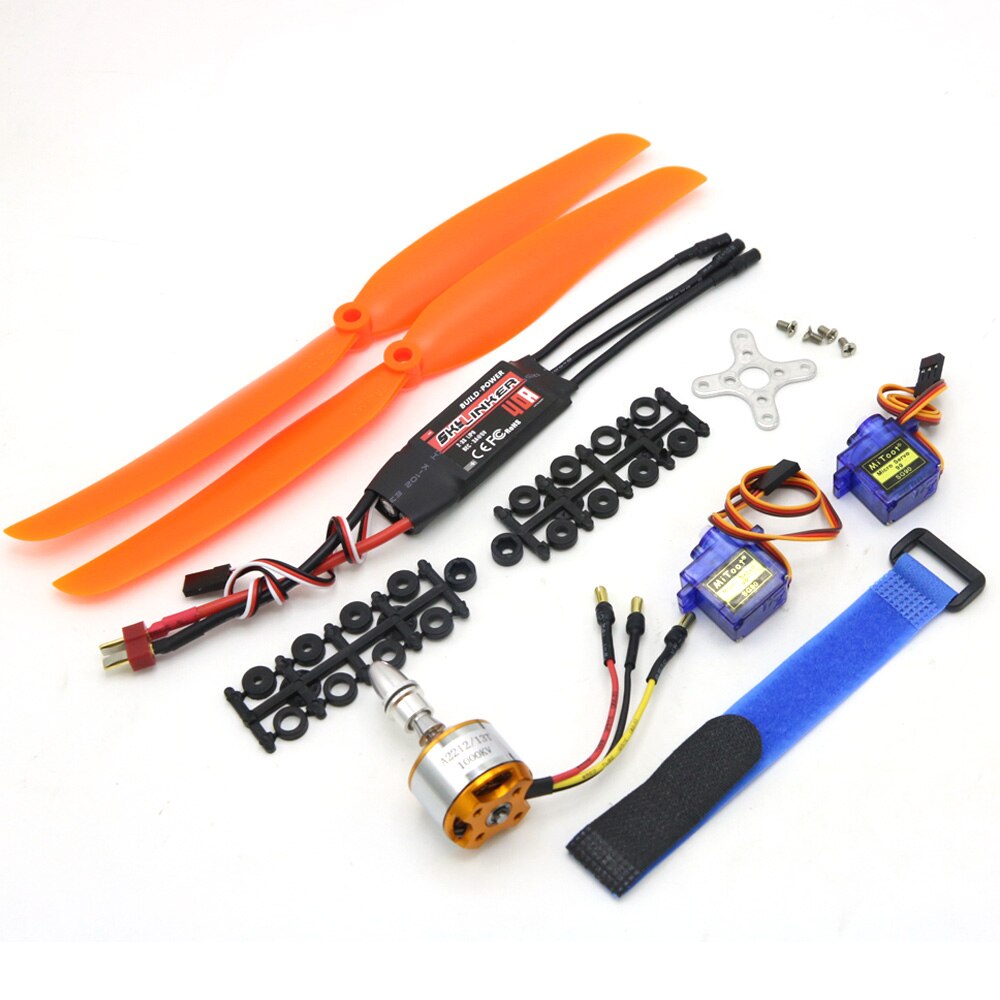 Moteur Brushless A2212 2200KV, ESC 30A, Servo SG90 9G, Hélice 6035 pour Avion RC (Moteur 2212 KV2200 + pagaie 6035 + boîtier de