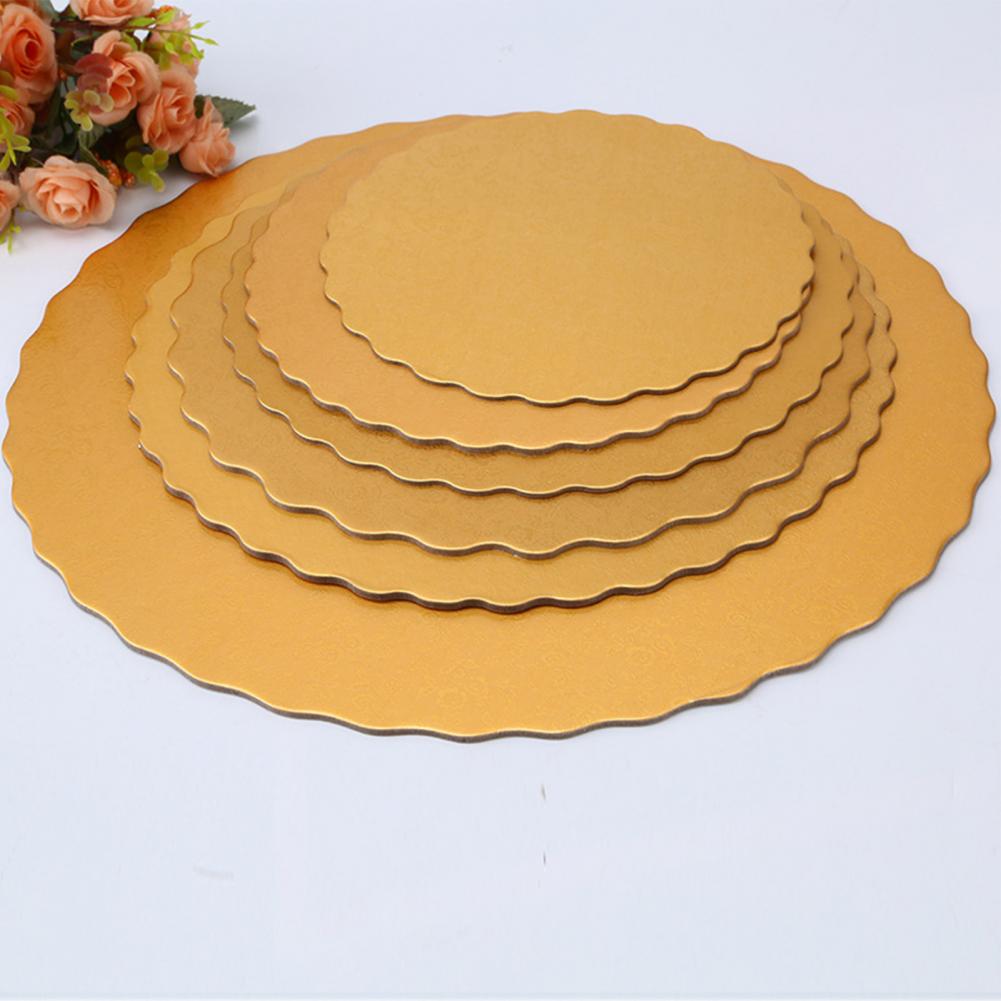 5Pcs Cake Board Wegwerp Vakmanschap Dikke Ronde Gouden Taart Karton Voor Party Bakkerij Cake Gereedschap Молды Силиконовые