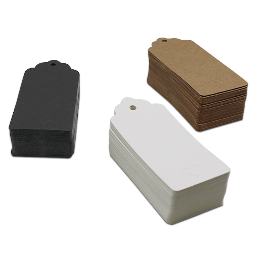 4*9cm 100Pcs/ Lot Stock Skeleton Heart Cardboard Blank Price Hang Tag DIY Kraft Paper Tag Wedding Party Favour Supply Cards