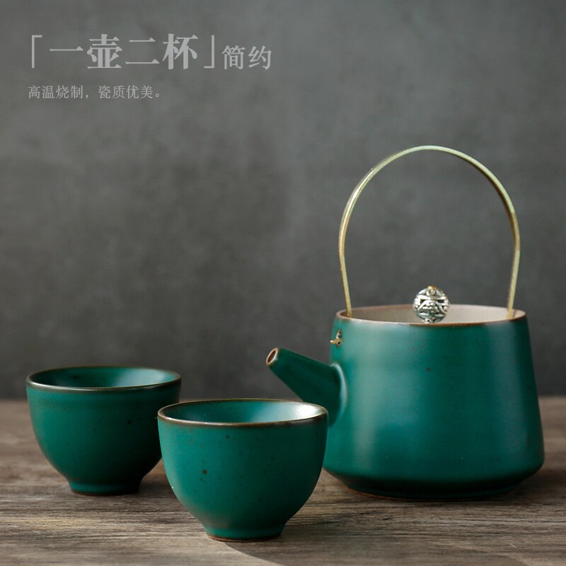 3 stykke sæt stentøj keramik pot pot tekande keramik husholdning puer pot te maker kung fu te sæt tekop