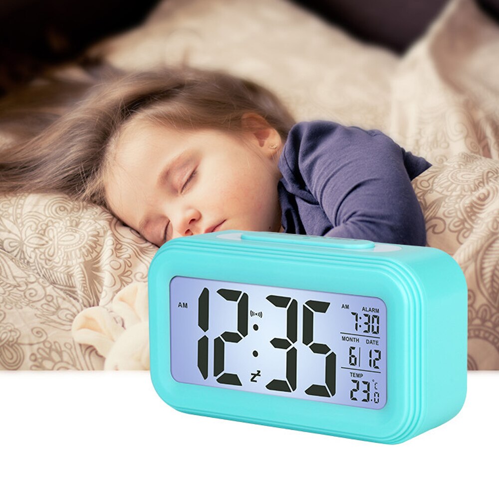 LED Digital Alarm Clock Electronic Smart Clocks Temperature & Calendar Function Alarm Clock Home Table Backlight Display