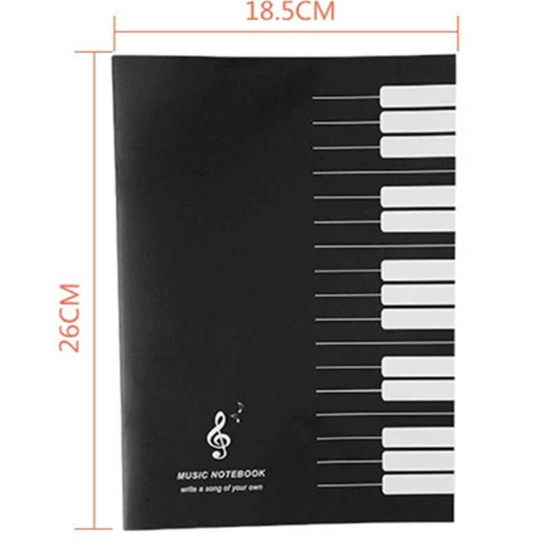 32 Pages Music Notes Stave Writing Drawing Record Paper Notebook Musician Tool School Office Class Supplies Note Book