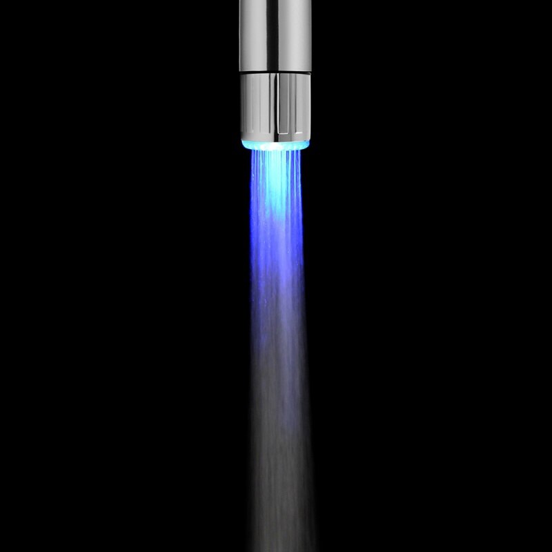 Nueva luz LED para grifo de agua colorida cambiante, cabezal de ducha brillante, aireadores para grifo de cocina