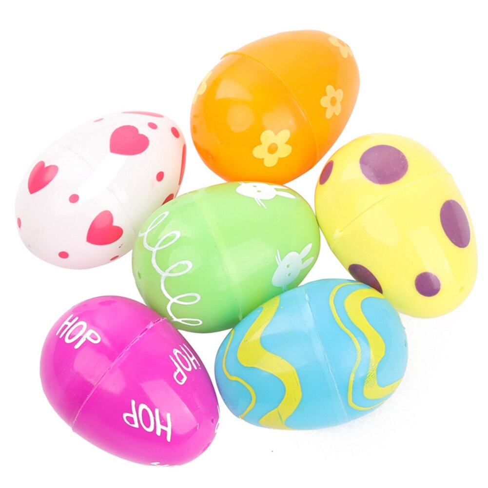 12 teile/paket Kid Spielzeug Party Favor Dekorative Leere Abnehmbare Handgemachte Bunte Ostern Ei Lustige ungiftig Lotterie DIY kleine