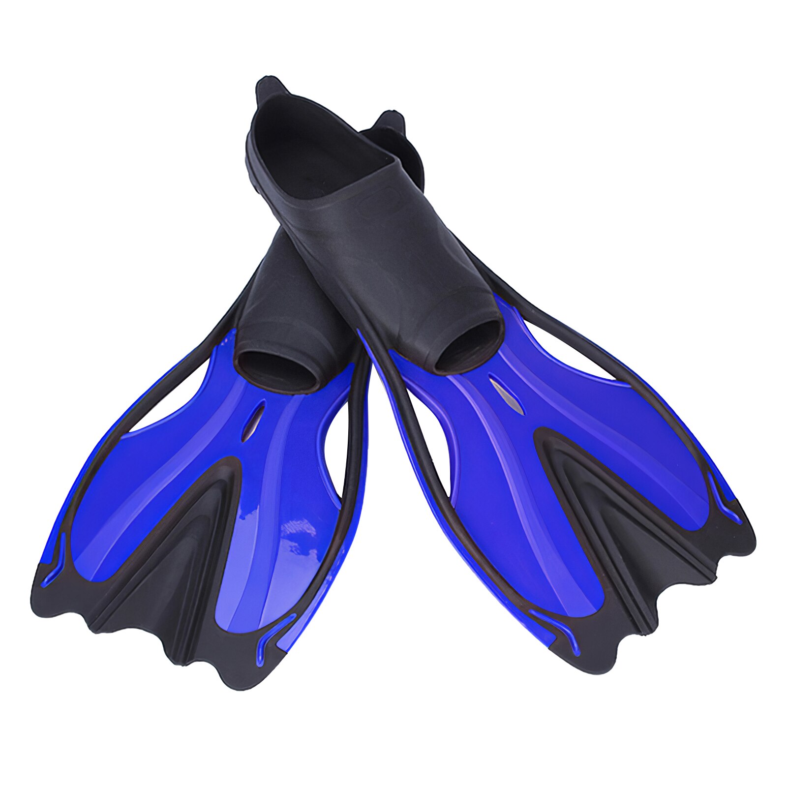 Cressi Maui Short Fins - EBS System Lichtgewicht en reactieve korte vinnen voor snorkelen en zwemmen, zwart/blauw, S/M, unisex volwassene