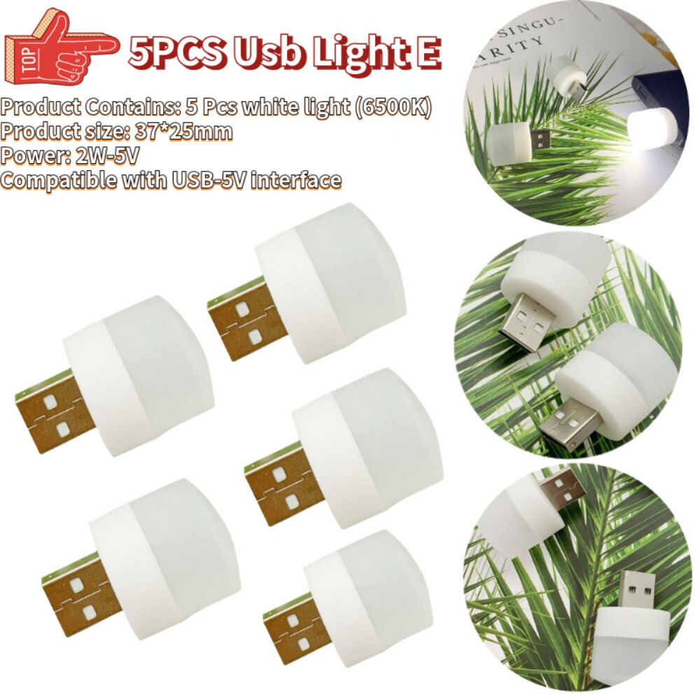 Usb Nachtlampje Draagbare Usb Kleine Boek Lampen Led Bescherming Leeslamp Usb Plug Led Computer Mobiele Power Opladen Bureau lamp