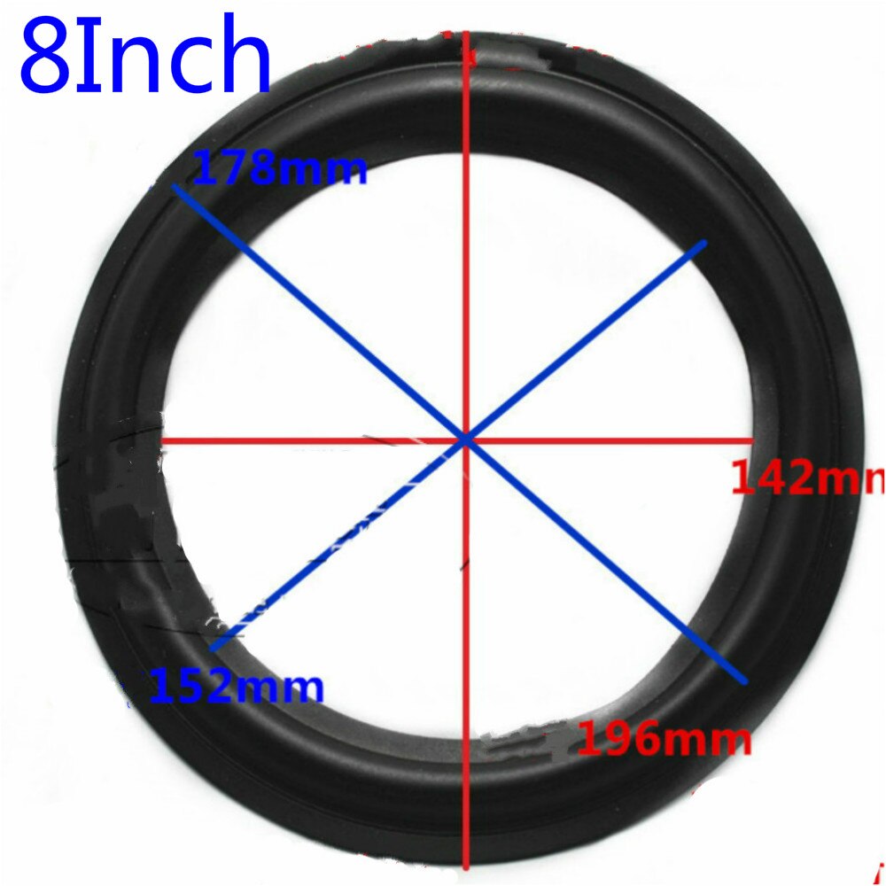 Tenghong 2 pçs alto-falante borda de borracha 4 5 6 8 10 12 Polegada subwoofer alto-falantes peças reparo acessórios anel dobrável no alto-falante diy