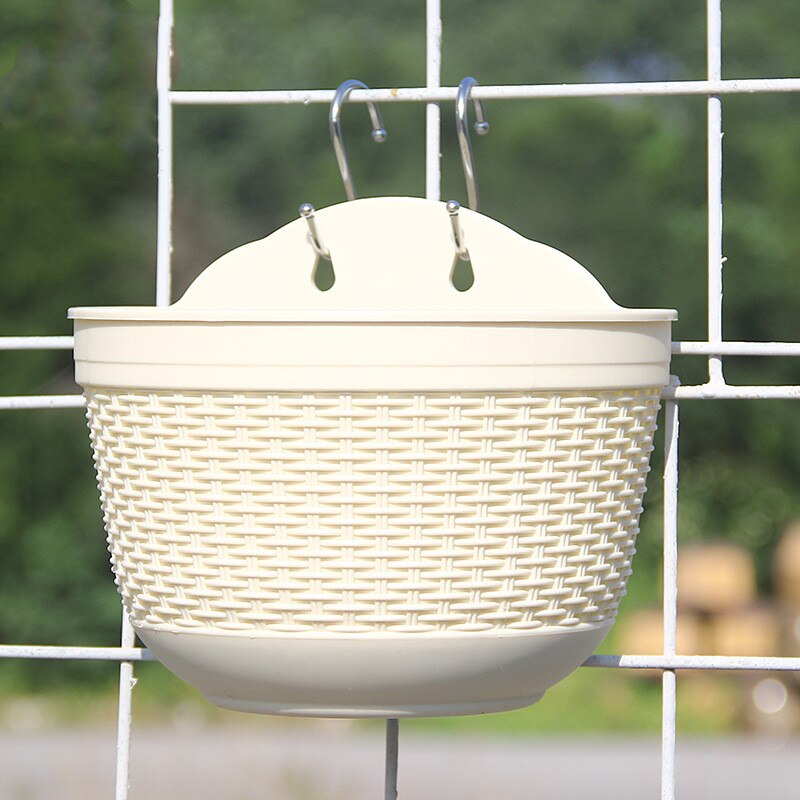 Taklit Rattan dokuma yaratıcı çiçek saksısı bahçe saksı saksı duvara