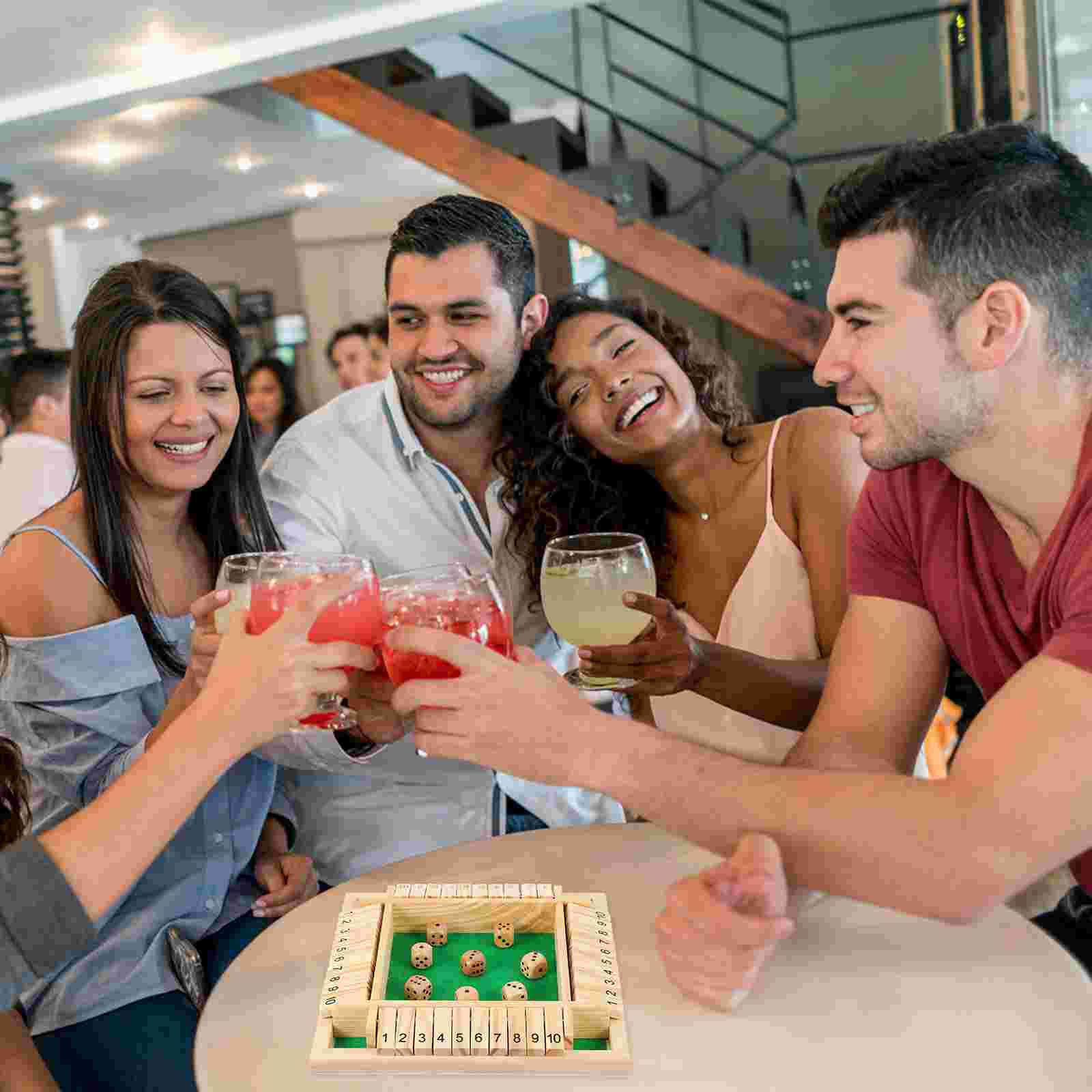 1 Set Shut The Box Game Fine Party Safe 4 Player Drinking Game Party Supplies Prop