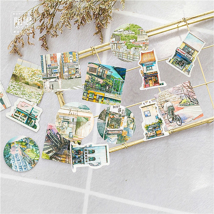 46 Pcs/pack voyage paysage papier enveloppe Style européen Message carte lettre stationnaire stockage papier autocollant