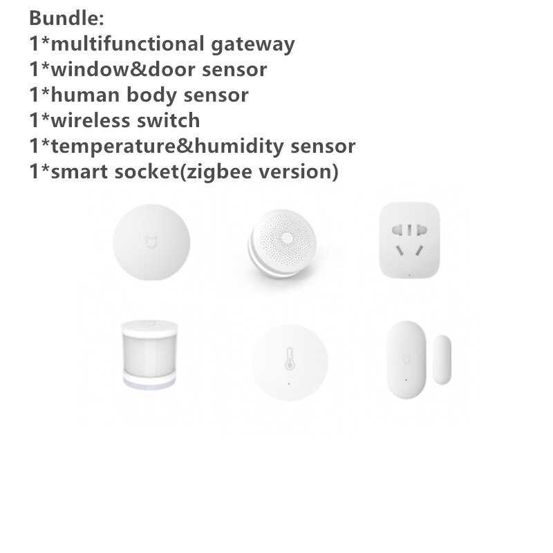 Xiaomi mijia Smart Home Kits Gateway Door Window Sensor Human Body Sensor Wireless Switch Humidity Zigbee Socket MI Version