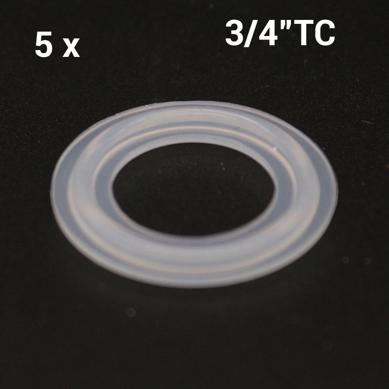 3/4" Tri-Clamp Silicone Gasket 5 pcs/lot Food Grade High Temperature Brewer Hardware