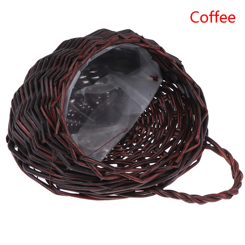 Cesta De Vime Pendurado De Parede, Plantador De Flores, Pote Da Videira Do Jardim, Suporte De Plantas, Vaso De Flores Do Ninho, Decoração De Casa: Verde claro