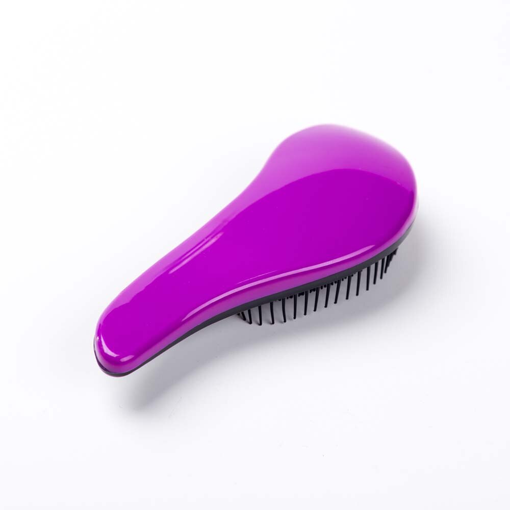 Mango mágico peine para desenredar cepillo de pelo para ducha desenredador de estilismo de salón Tamer exquite, herramienta útil, cepillo para el pelo: Purple
