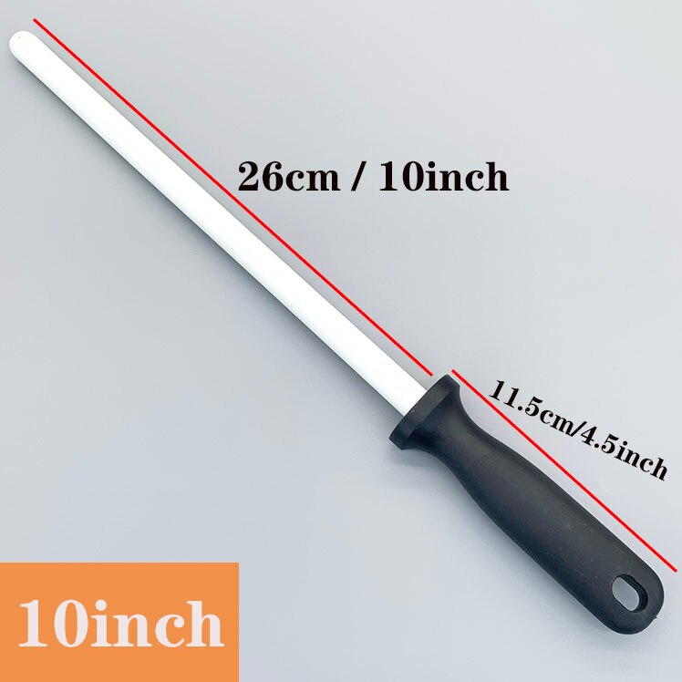 6inch-12inch profession Ceramic sharping rod kitchen dedicated sharpening sticks sharpener Knife tools: 10inch