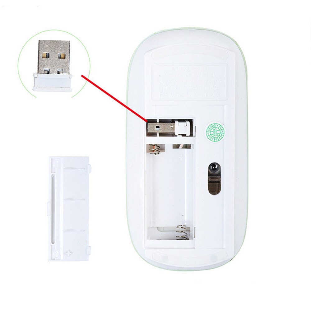 1200 DPI USB Optische Drahtlose Computer Maus Schwarz Weiß 2,4 GHz Ergonomische Mäbenutzen + USB Empfänger Super Dünne Maus Für PC Laptop
