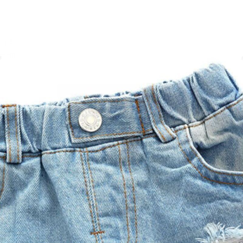 Pantalones cortos de tela vaquera para bebés, Jeans con agujeros a la , ropa para niños, pantalones cortos de vaquero informales para niños de 2, 3, 4, 5 y 6 años