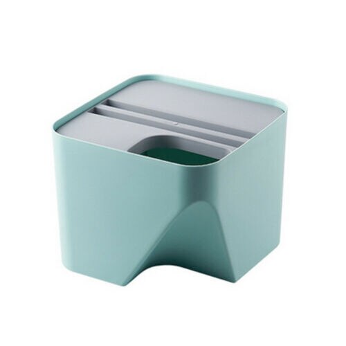 Kitchen Trash Can Recycle Bin Stacked Sorting Trash Bin Household Dry And Wet Separation Waste Bin Rubbish Bin for Bathroom 1pc: Blue / Large