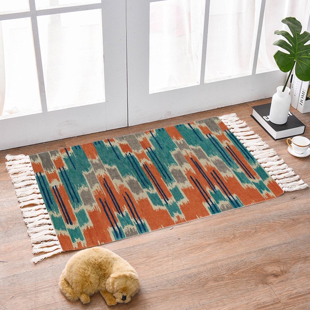 Tapijt nachtkastje veelkleurige marokkaanse stijl geometrische vloermat woonkamer slaapkamer woondecoratie: M / J