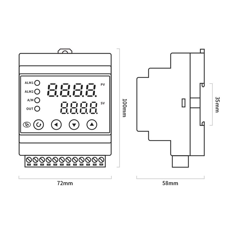 Din PID thermostat digital intelligent temperature controller relay output , SSR output , RS485 communication modbus protocol
