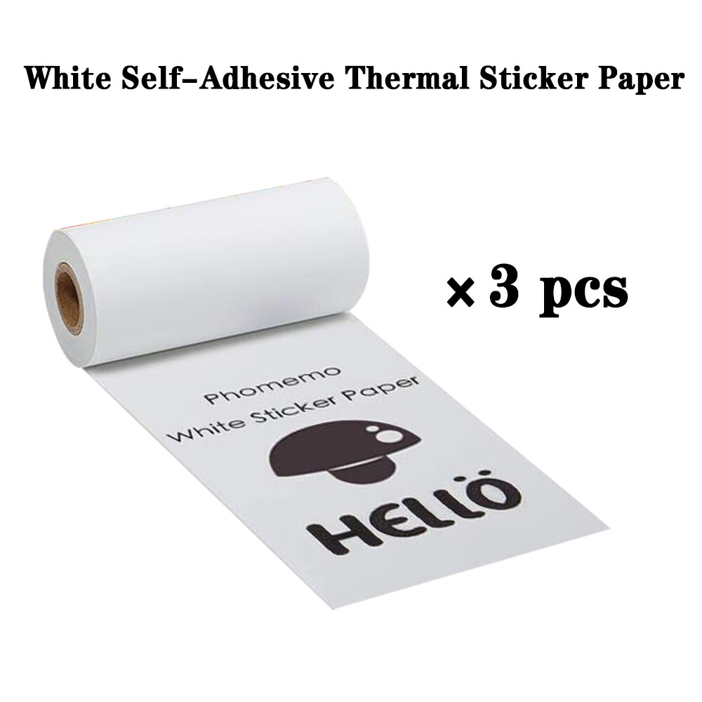 Papier phomémo imprimable, pour imprimante thermique, rouleau auto-adhésif, pour phomémo M02/M02S/M02Pro, étiquettes,: Paper 1