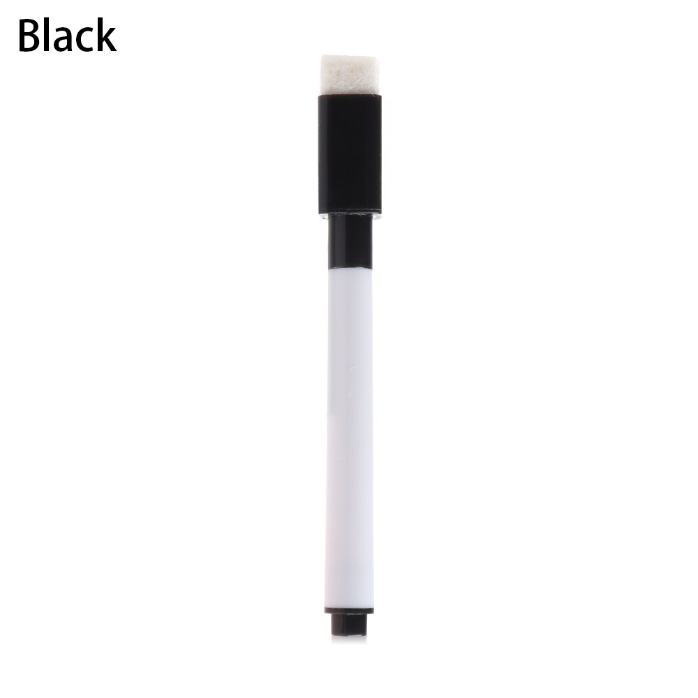 8pc Durable Non-toxic Plastic white board marker pens, dry erase easy whiteboard Markers with Eraser Signature: black