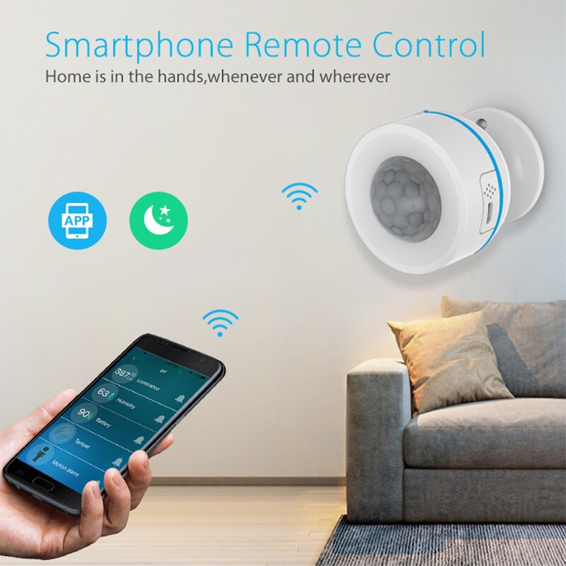 Z Wave Plus 700Serie Pir Motion Detector Met Temperatuur Vochtigheid Licht Sensor Werken Met Smartthing,Vera