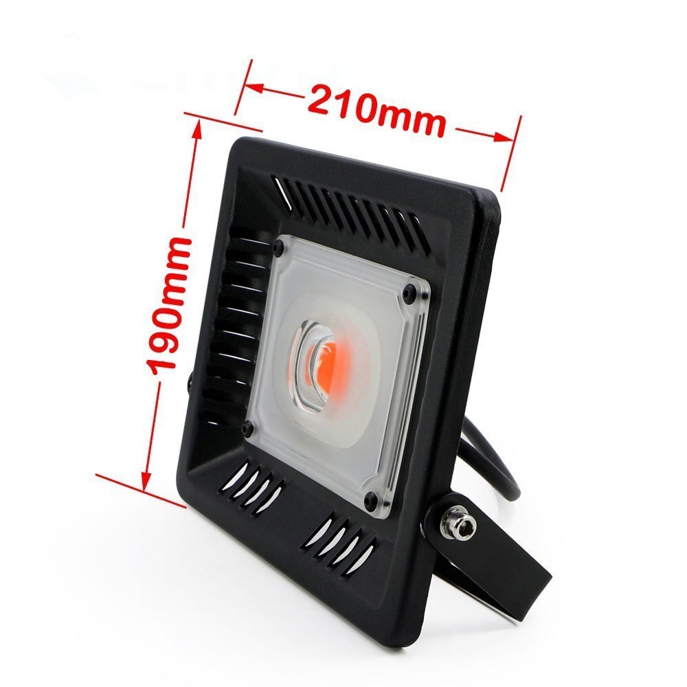 Luz LED de espectro completo COB, 300W, luz de inundación de crecimiento, lámpara resistente al agua Phyto para planta de interior, Growbox hidropónico: 100W