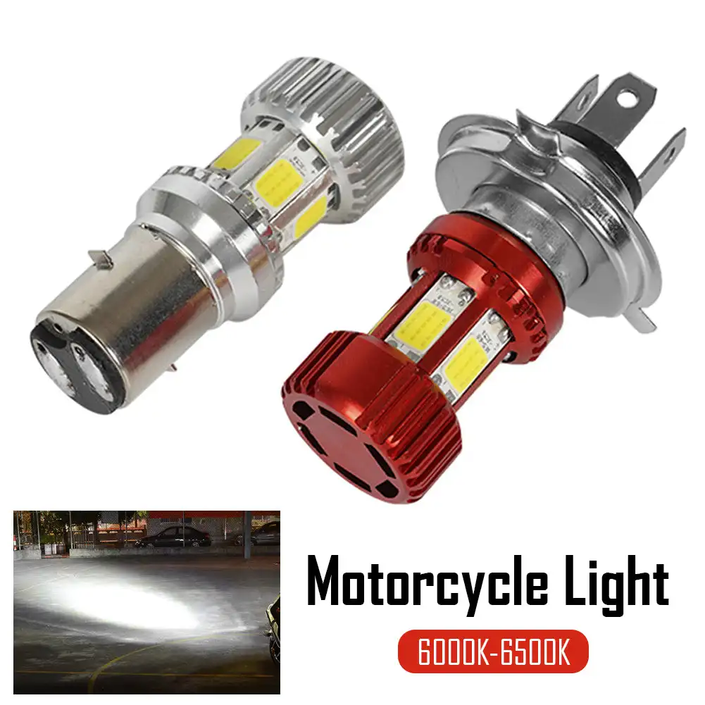 Motorfiets H4 BA20D LED-koplamplamp Motorlicht Super heldere lampen Scooter Motor DRL-verlichting Aluminiumlegering
