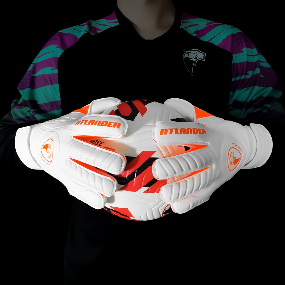 Barn vuxna fingerskydd målvaktshandskar fotboll handledsrem latex fingerskydd skydd fotboll starkt grepp målvaktshandske