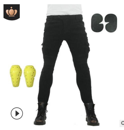 Motorcykel jeans pantalones motocicleta hombre featherbed jeans standardversionen biltur byxor byxor motorcyklar män: B / Xxl