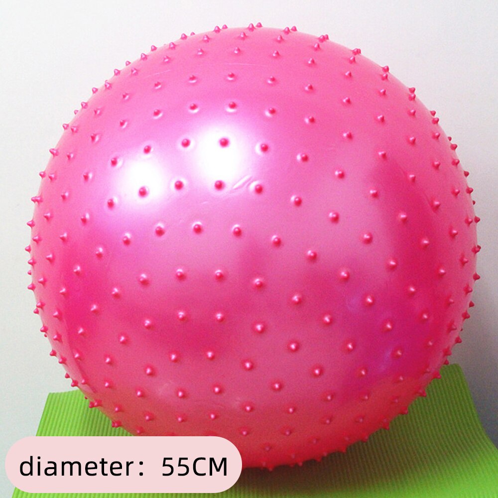 FDBRO 55cm 65cm 75cm 85cm Sports Yoga Balls Workout Barbed Massage Bal Point Fitness Gym Balance Fitball Exercise Pilates: pink-55cm