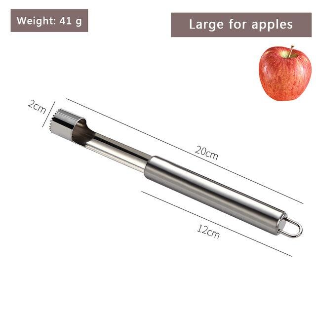 Fruit Coring Machine Stainless Steel Fruit Pear Coring Machine Seedless Machine Kitchen Coring Tool Hawthorn Jujube Corer: Large Corers