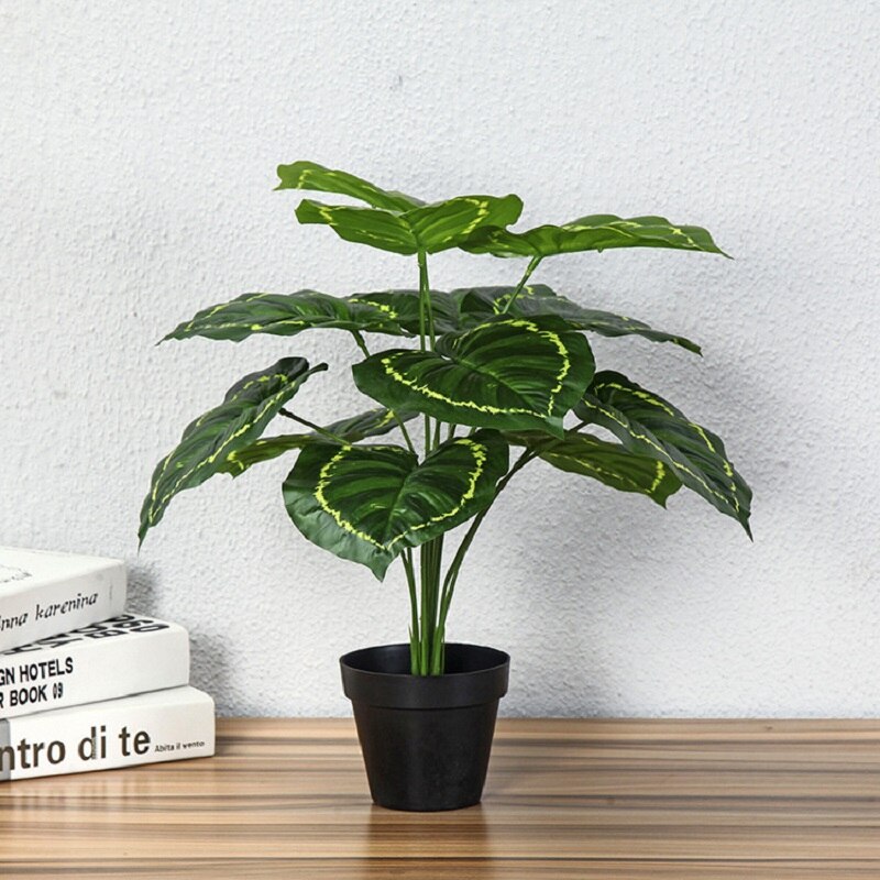 Arbre vert artificiel en plastique, fausses plantes, décoration de jardin pour la maison, toucher réaliste, décor de Table intérieure, petit arbre